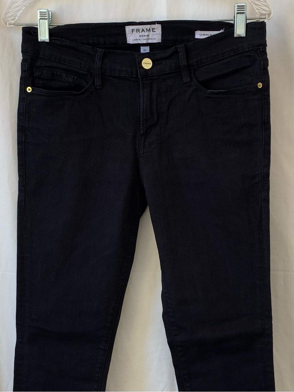 Frame Denim Black Le Skinny Jeans Size 29